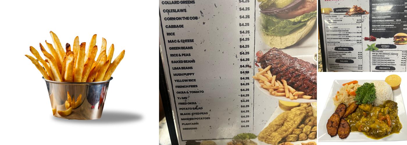 Oley's Kitchen & Bar B Que Menu