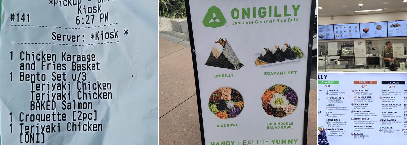 Onigilly Japanese Kitchen - Palo Alto Menu
