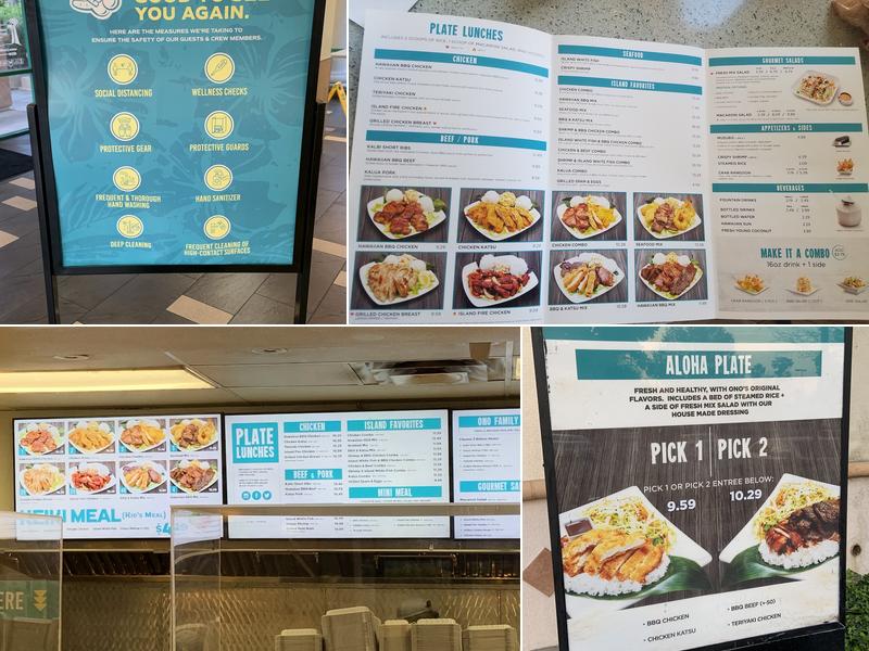 Ono Hawaiian BBQ Menu