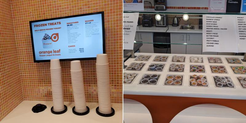 Orange Leaf Frozen Yogurt Menu