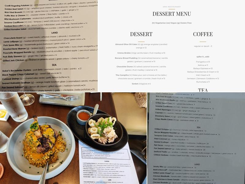 ORO Menu
