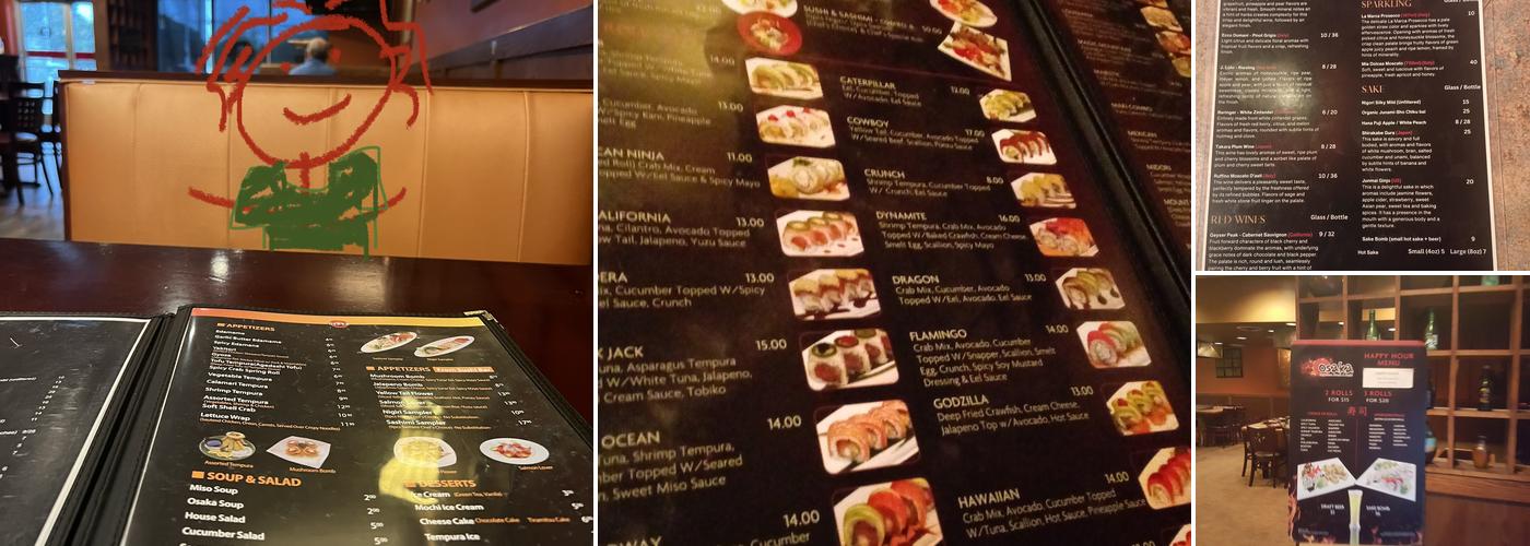 Osaka Japanese Steak & Sushi Bar Menu