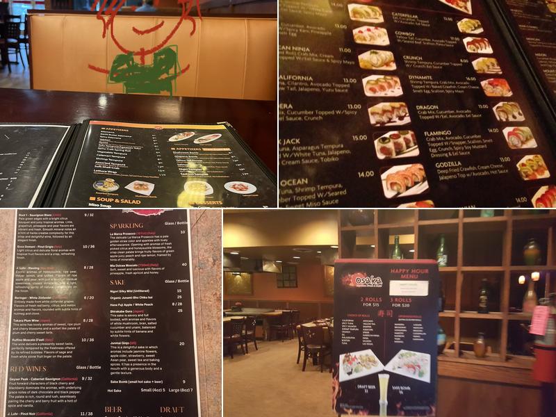 Osaka Japanese Steak & Sushi Bar Menu
