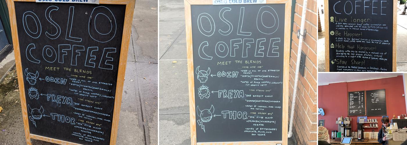Oslo Coffee Roasters Menu