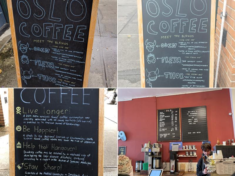 Oslo Coffee Roasters Menu
