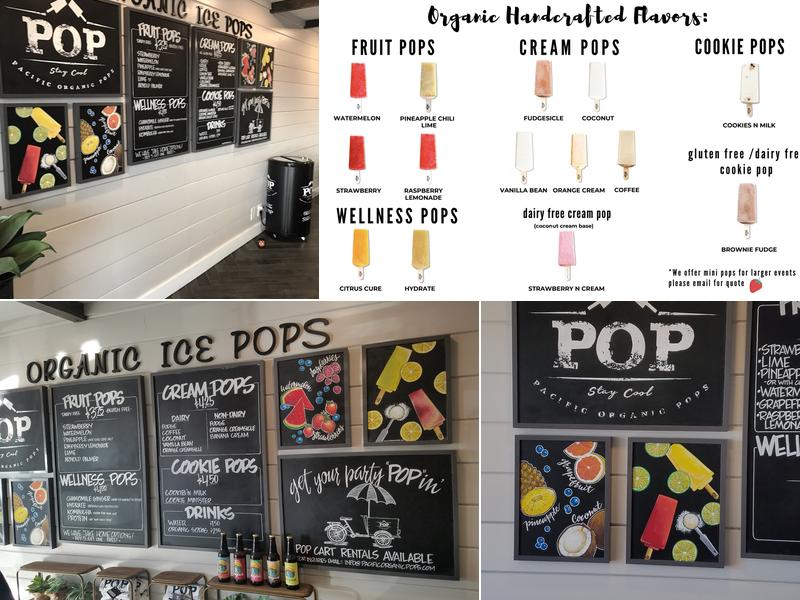 Pacific Organic Pops Menu