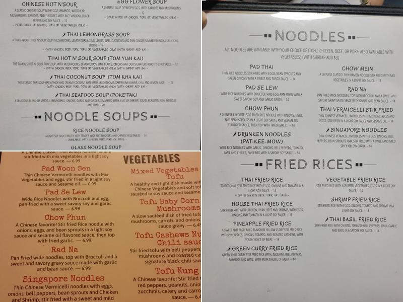 Pan Tang Menu