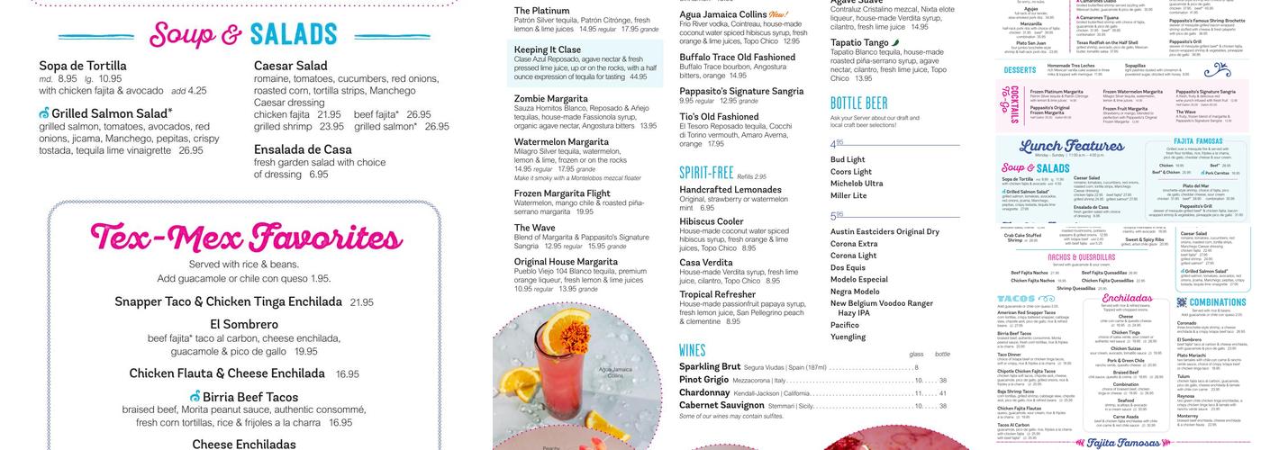 Pappasito's Cantina Menu