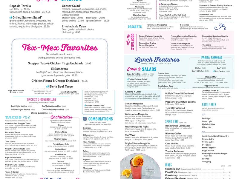 Pappasito's Cantina Menu