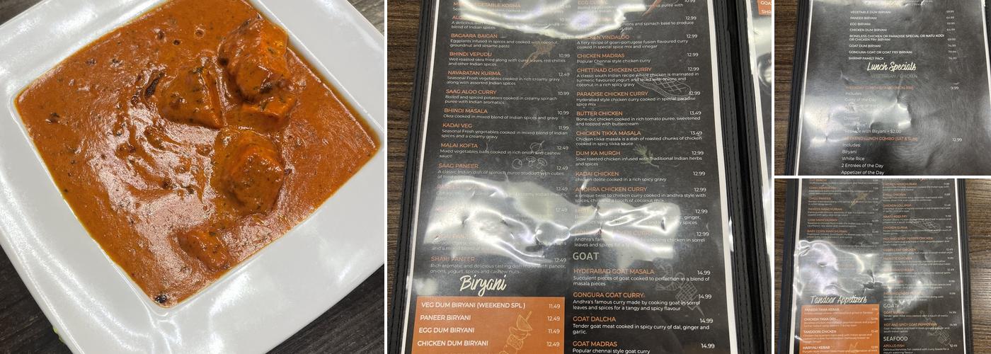 Paradise Biryani Pointe Menu