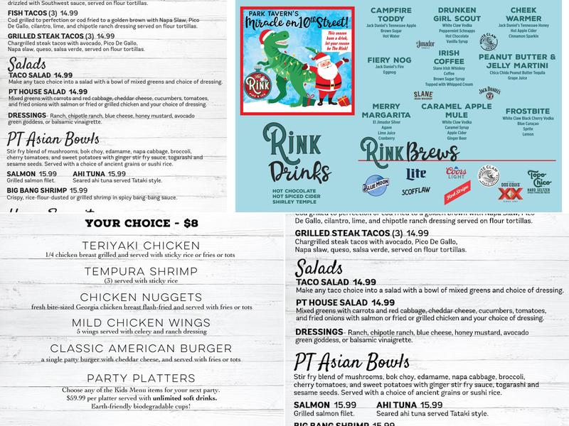 Park Tavern Menu