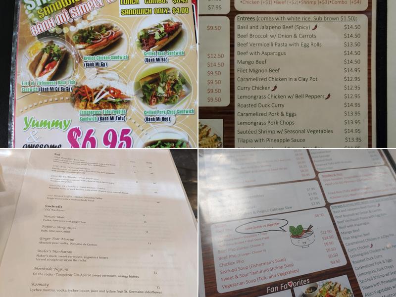 Simply Pasteur Menu