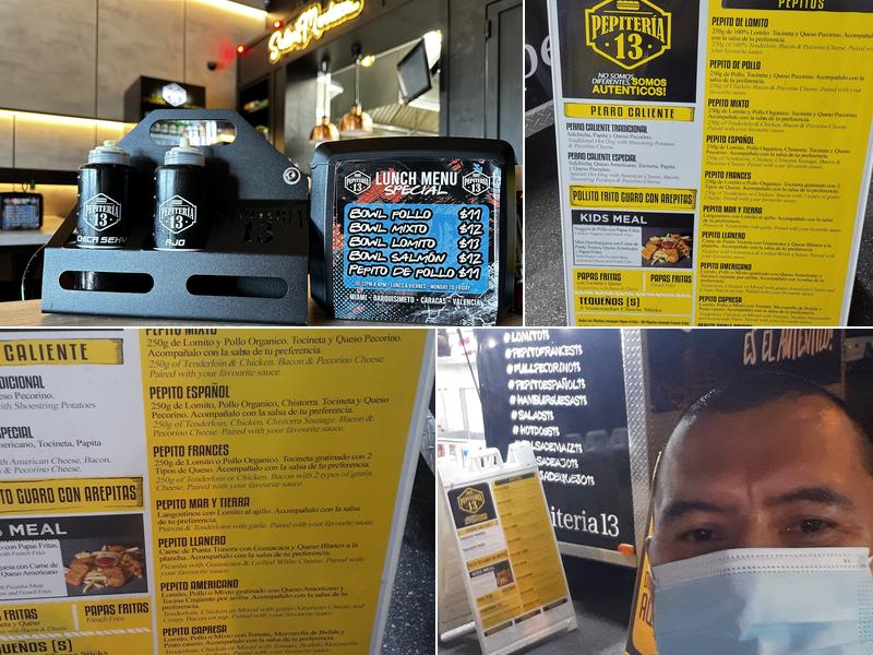Pepiteria 13 Menu