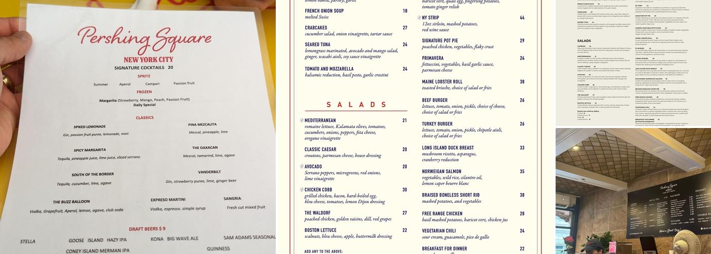Pershing Square Menu