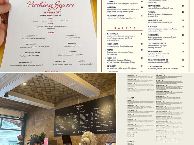 Pershing Square Menu