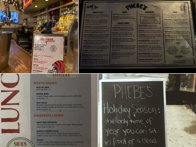 Phebe's Menu