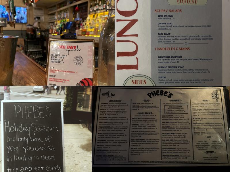 Phebe's Menu