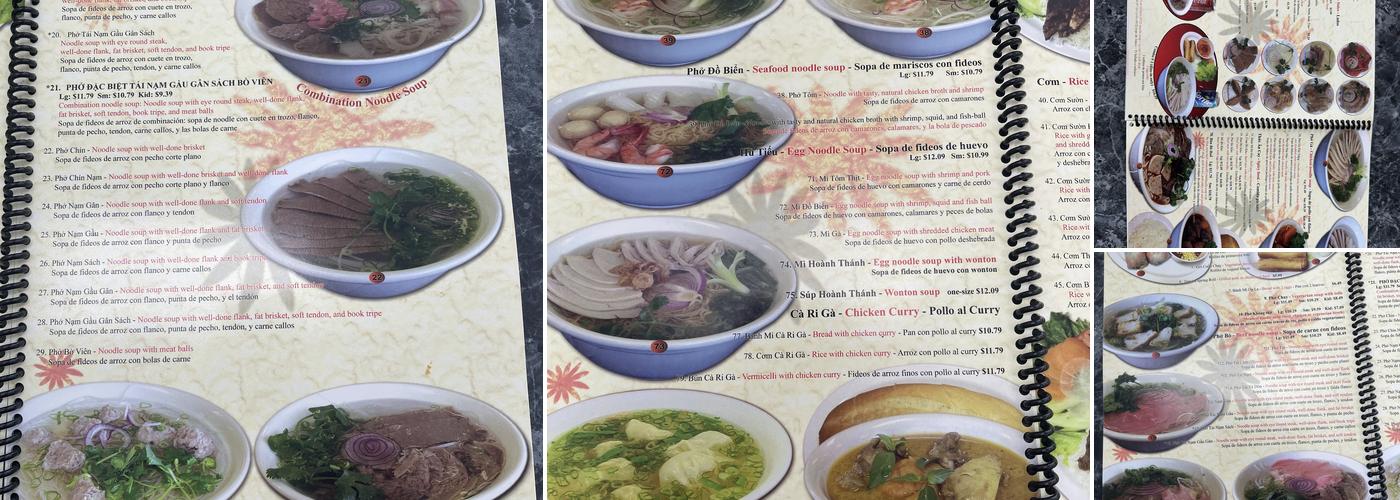 Pho 21 Menu