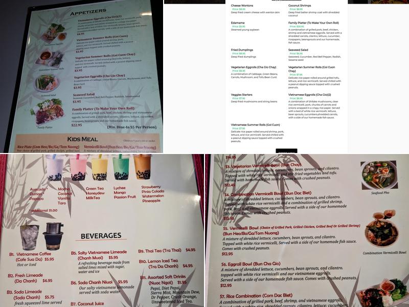 Pho 99 Aurora Menu