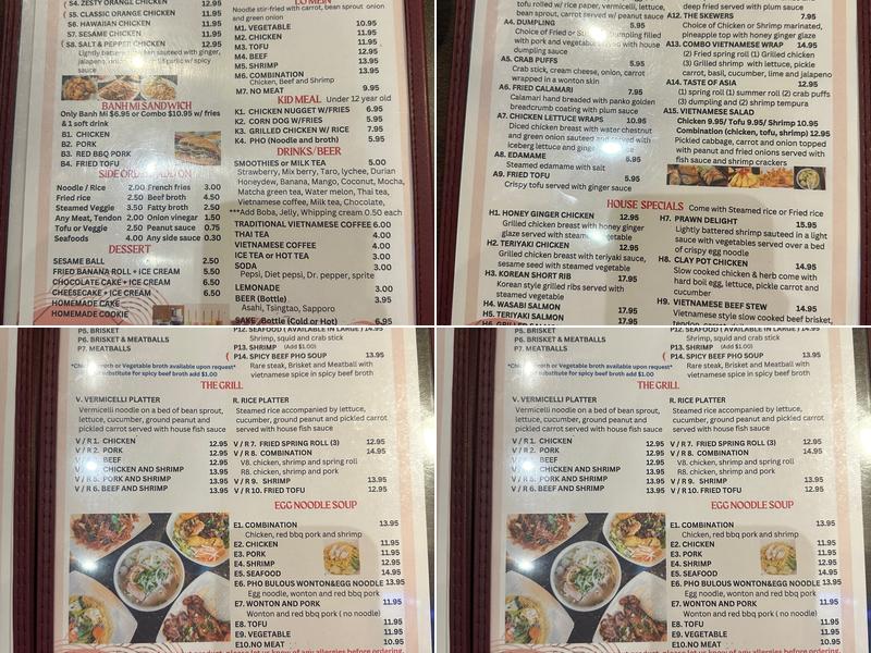 Pho Bulous Menu