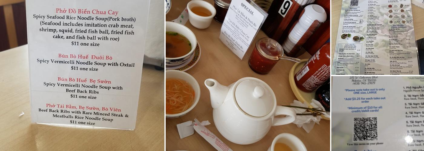 Phở Nguyễn Restaurant Menu