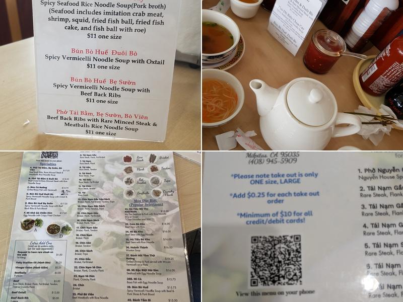Phở Nguyễn Restaurant Menu