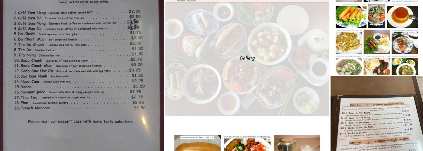 Pho One Menu