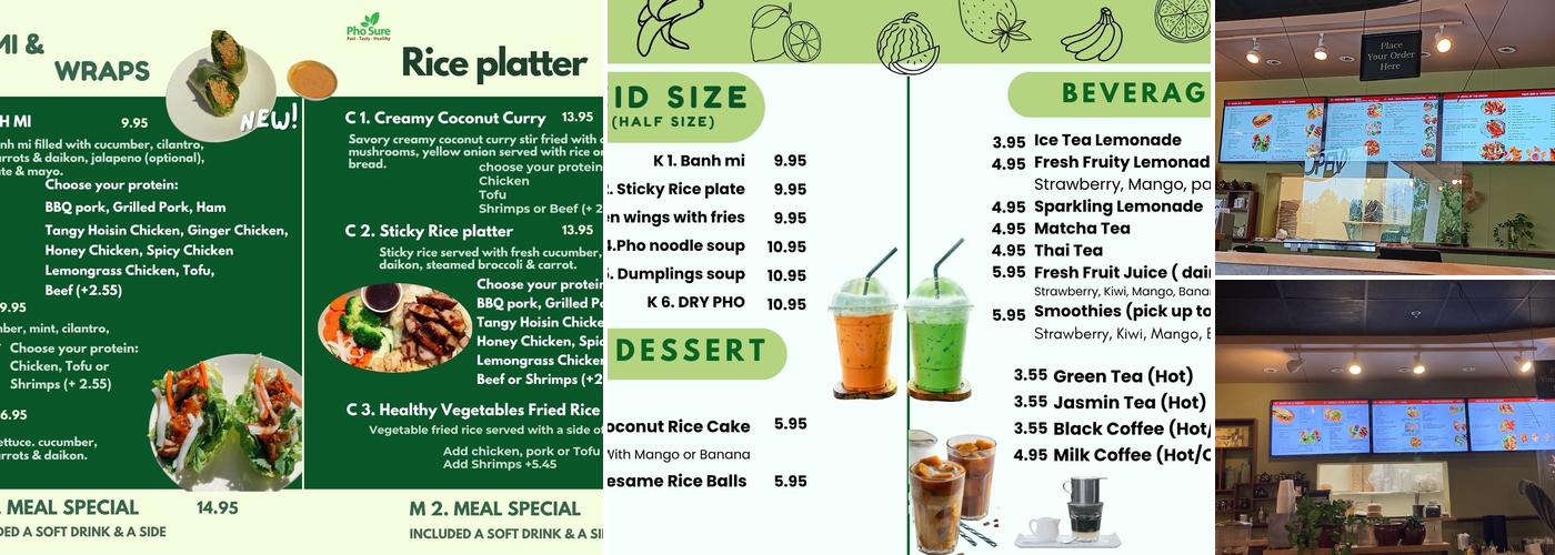 Pho Sure Menu