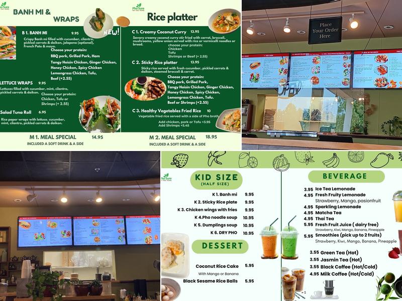 Pho Sure Menu