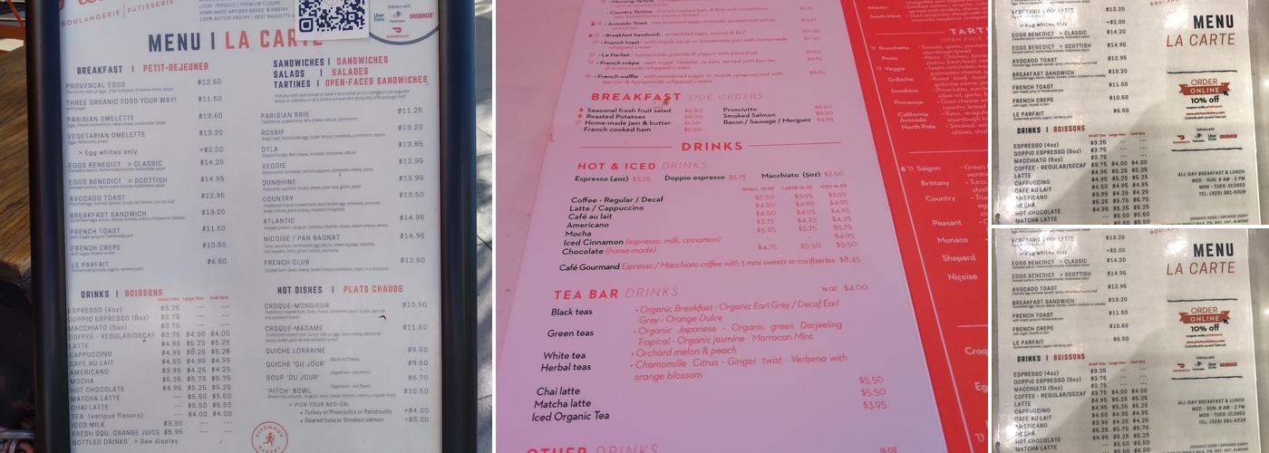 Pitchoun! Menu
