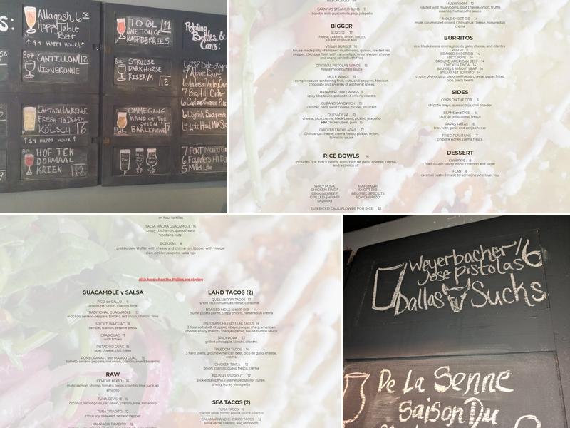 Pistolas Del Sur Menu