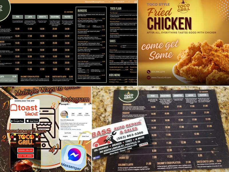 Toco Grill Menu