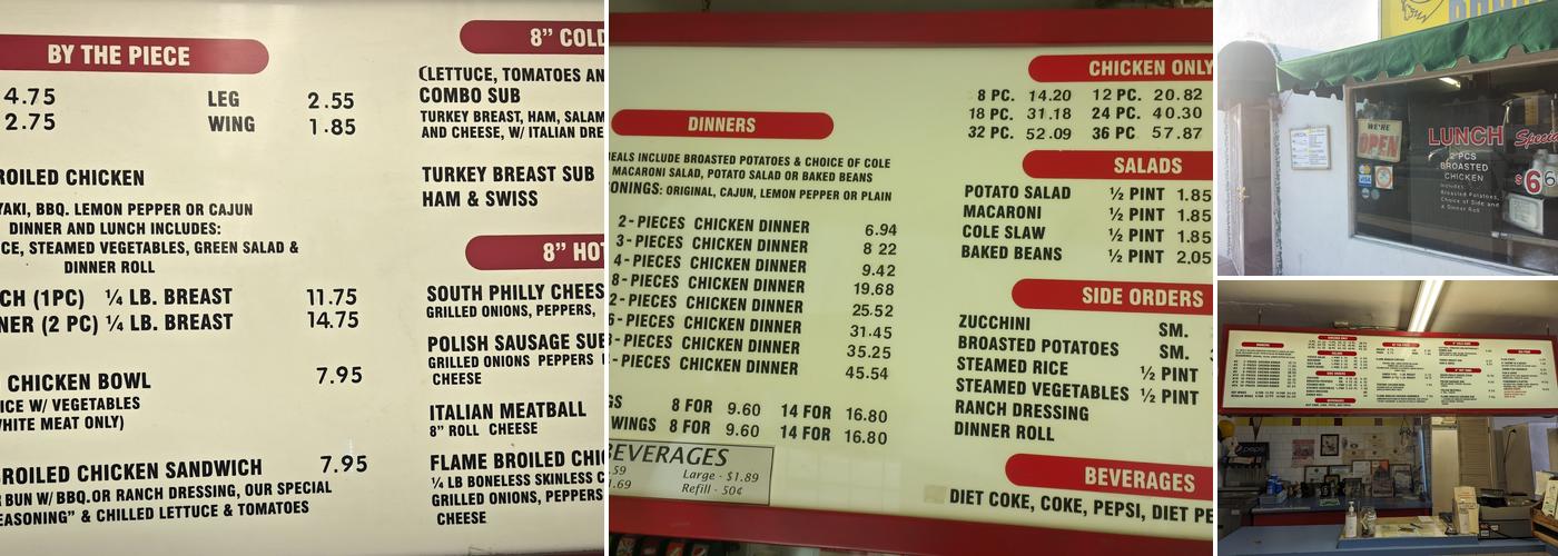 Pittsburgh Broasted Chicken Menu