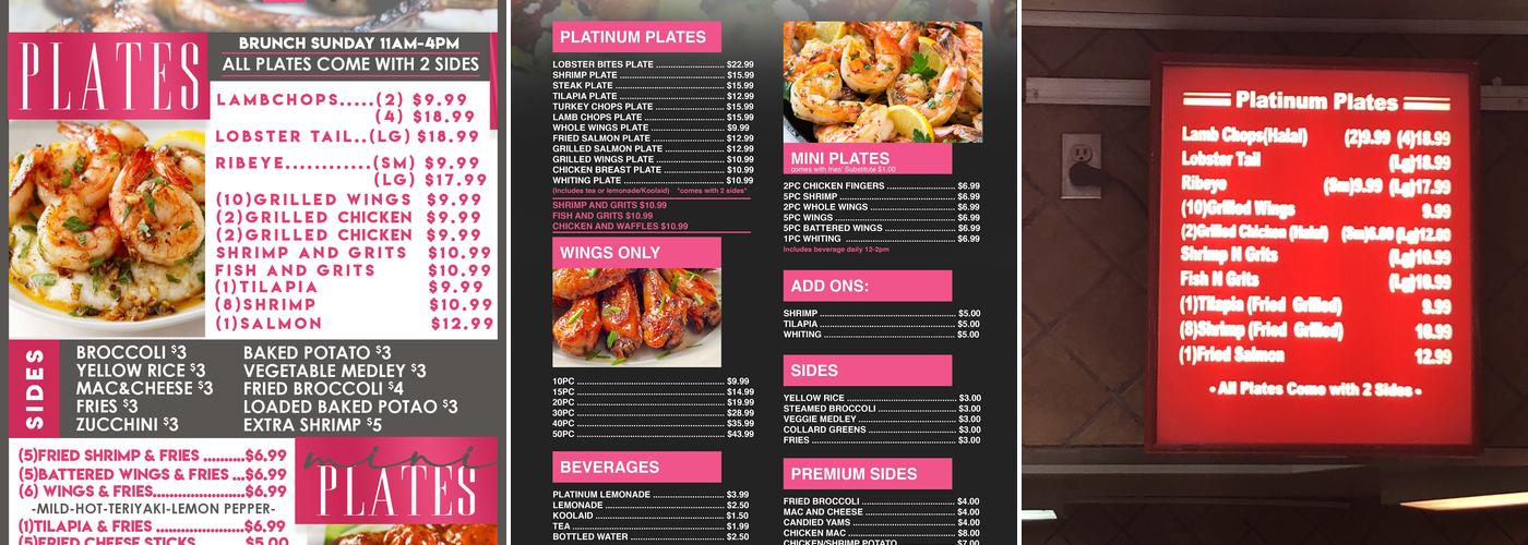 Pink Cafe Menu