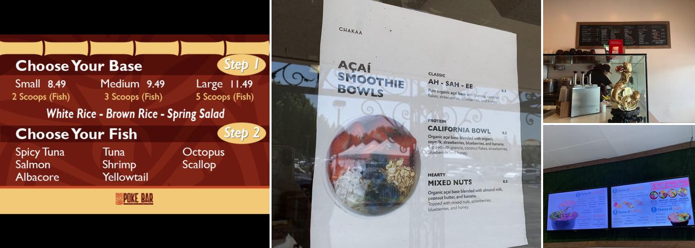 Poki Bar Arcadia Menu