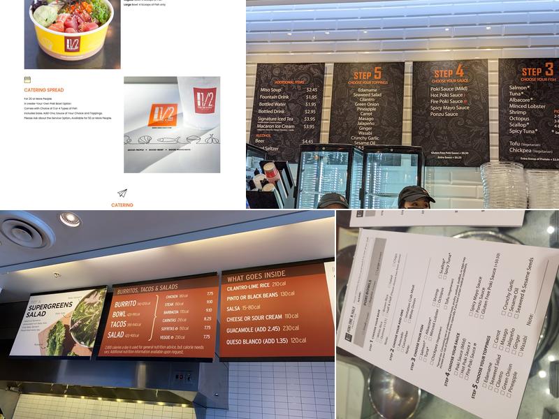 Poki One N Half Menu