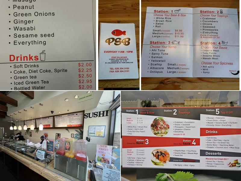 Poke Salad Bar Menu