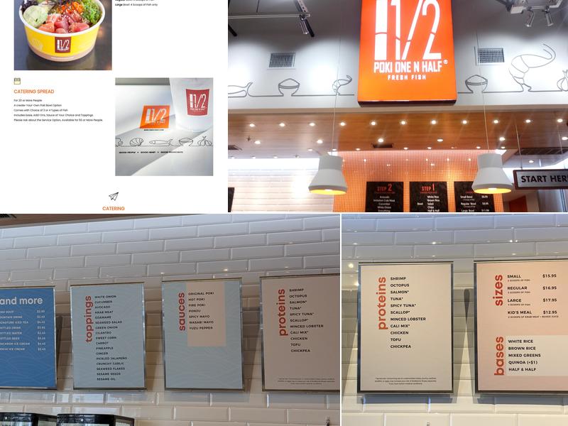 Poki One N Half Menu