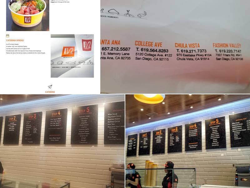 Poki One N Half Menu
