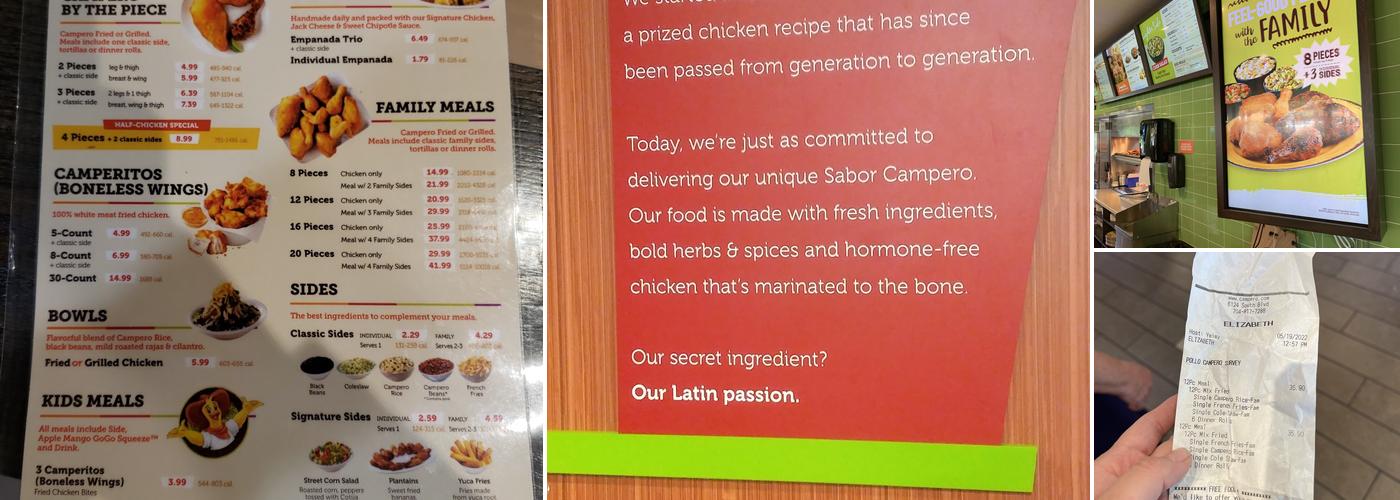 Pollo Campero Menu