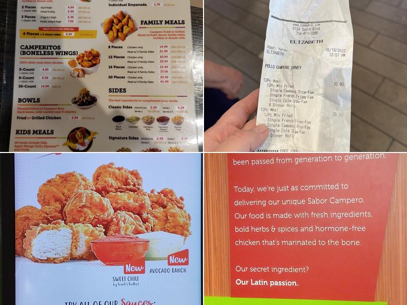 Pollo Campero Menu