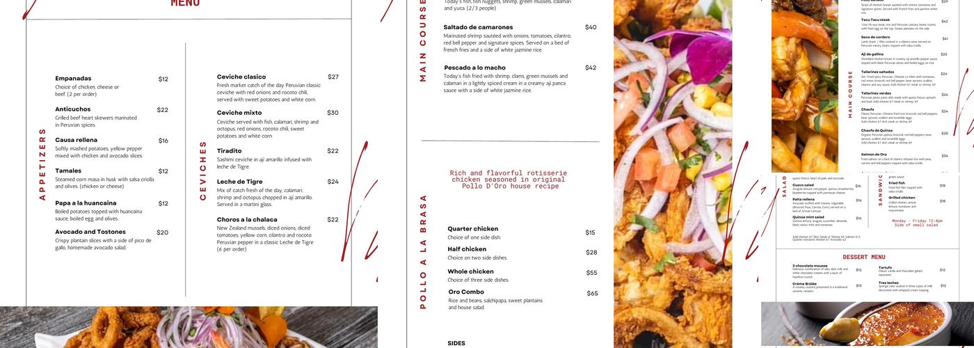 Pollo D'Oro Menu