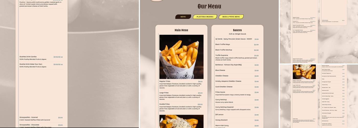 Pommes Frites Menu