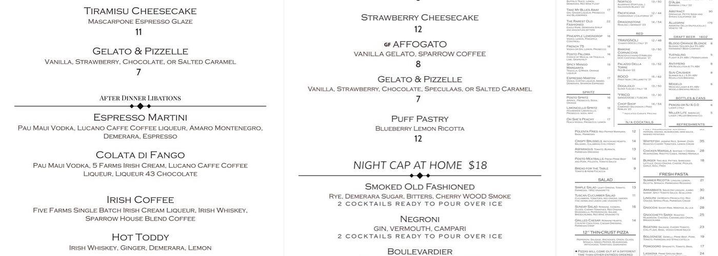 Posto 31 Menu