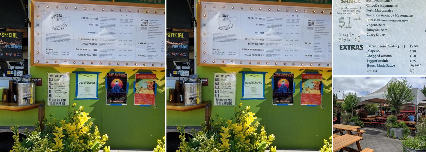 Potato Champion Menu