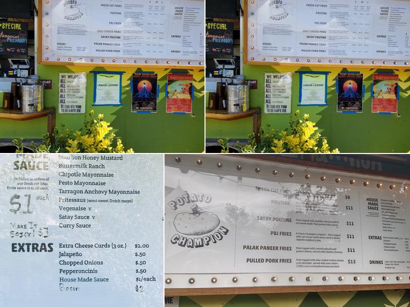 Potato Champion Menu