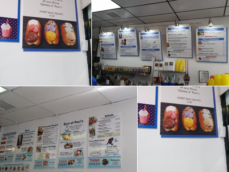 Pozi's Greek House Menu