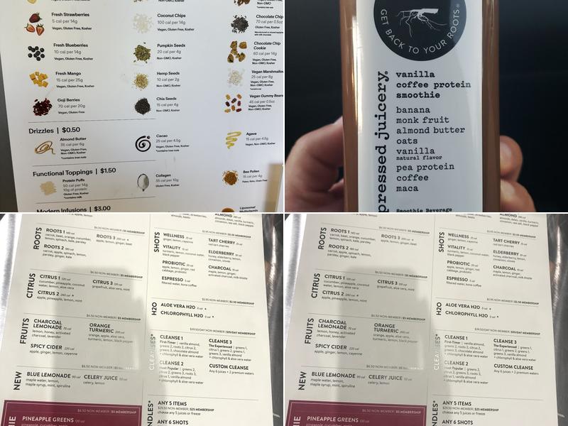 Pressed Juicery Menu