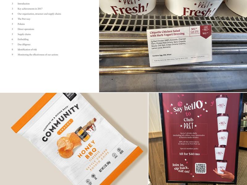Pret A Manger Menu