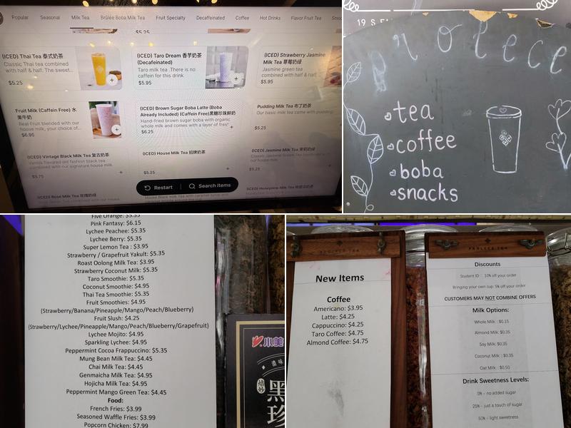 Prolece Tea Menu